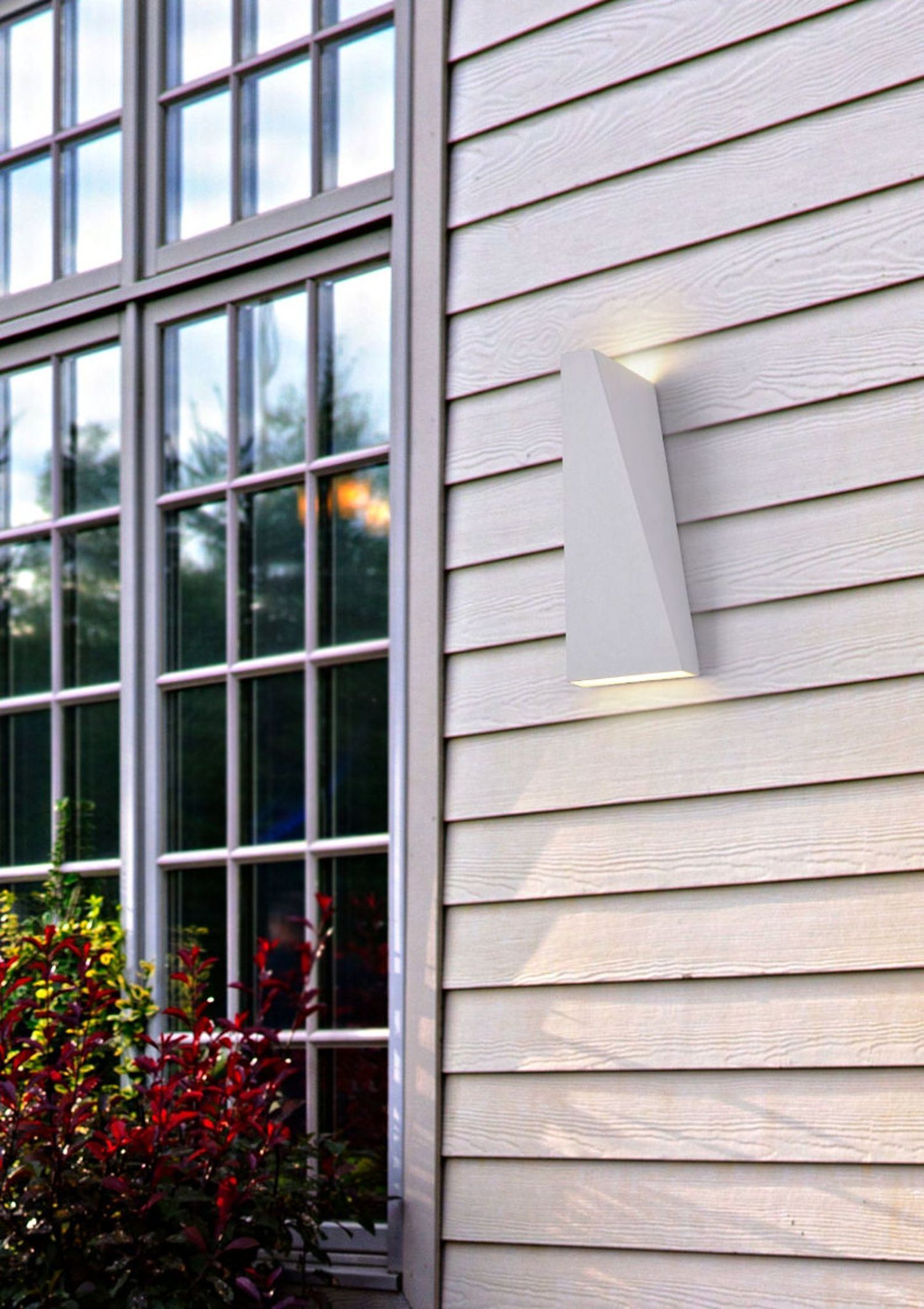 Lampe d'extérieur murale métal LED IP54 hauteur 20 cm Up Down blanc Drinnen, Innenarchitektur, Architektur, Gebäude, Fenster