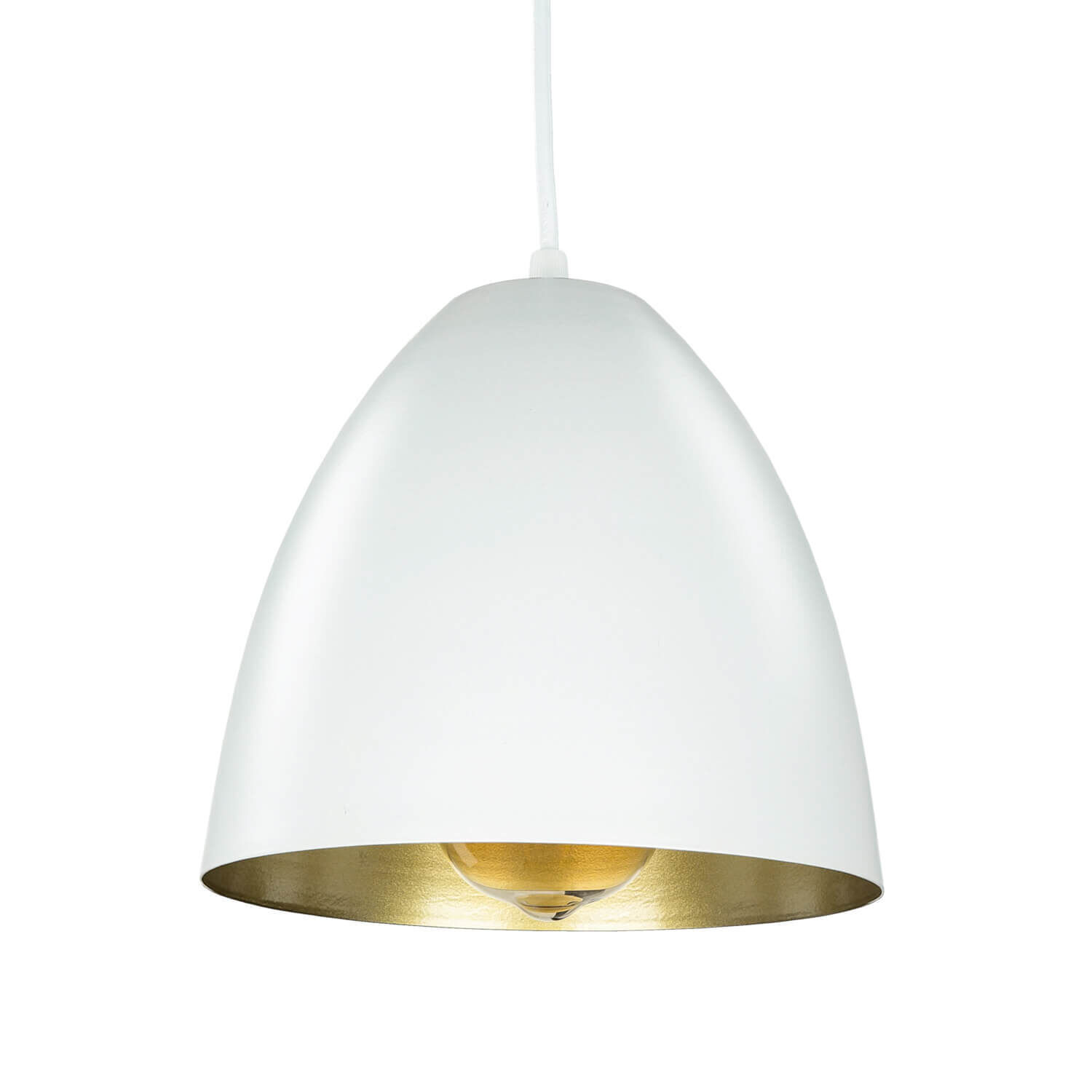 Suspension blanc or ajustable E27 2 flammes