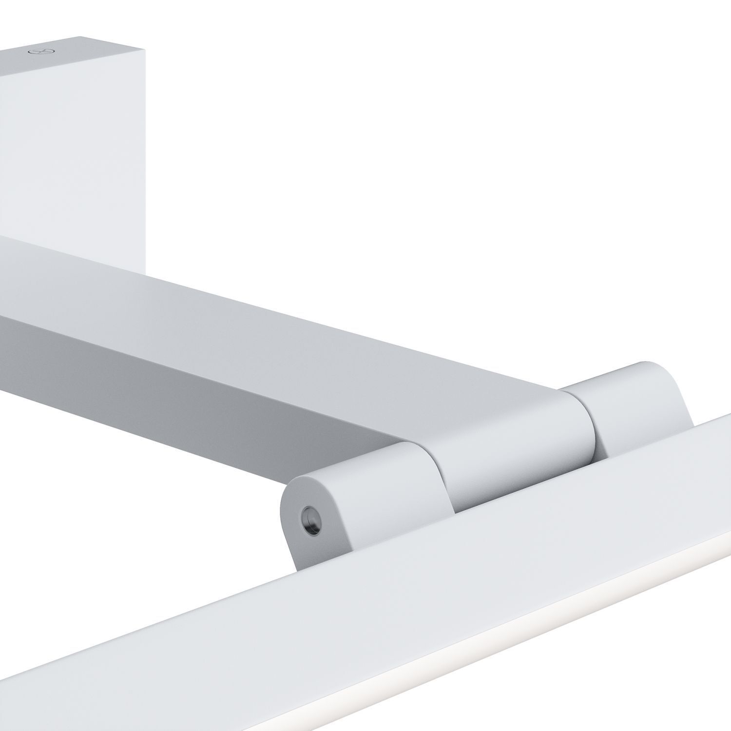 Lampe de miroir LED métal L : 49,5 cm blanc allongé FINN Lampe de miroir LED métal L : 49,5 cm blanc allongé FINN