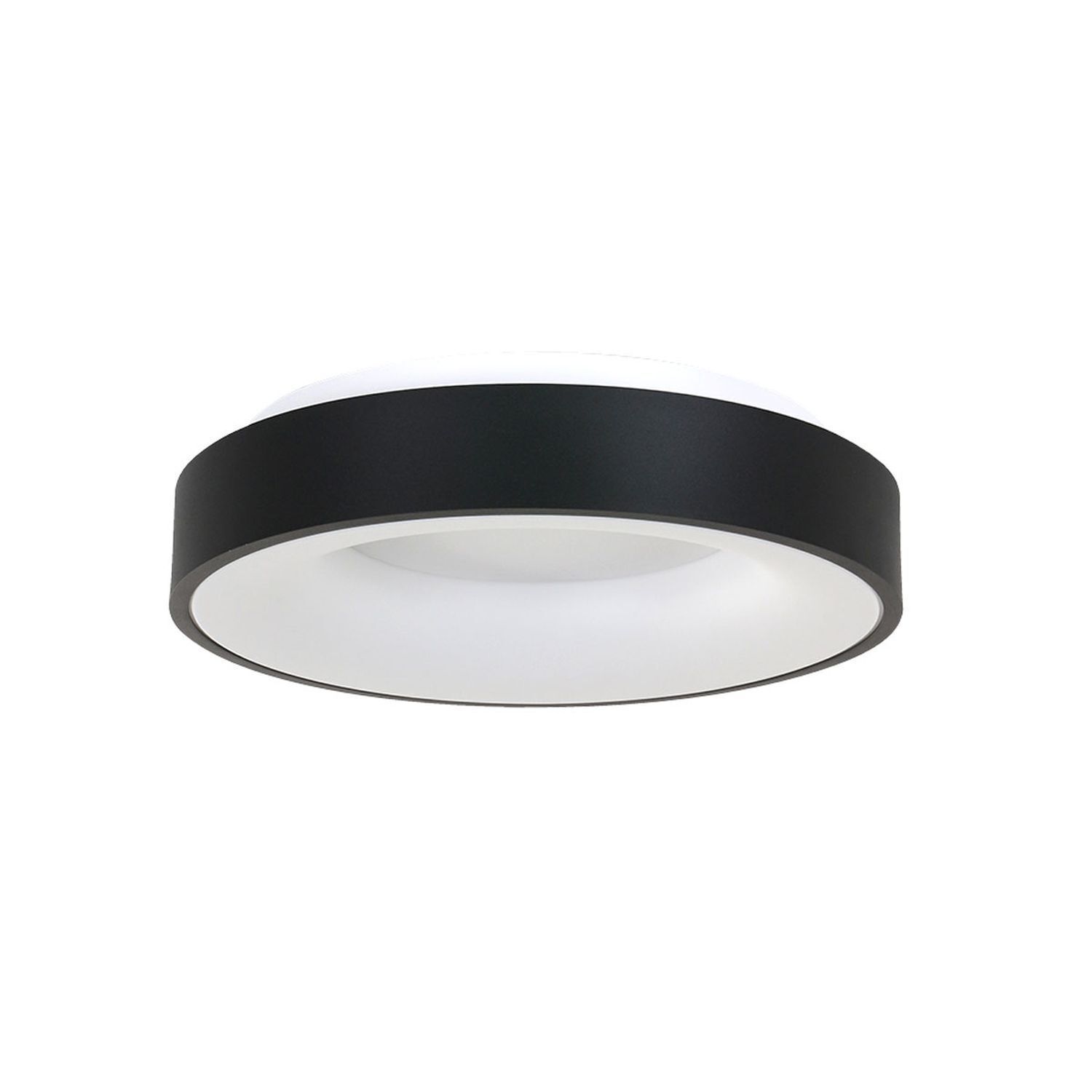 Plafonnier rond à LED Noir Blanc Ø38 cm 30 W 2700 K