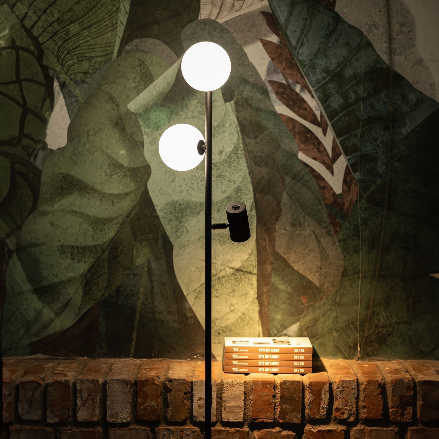 Stehlampe, Tischlampe, Led, Schwarz, Globe Lämpchen