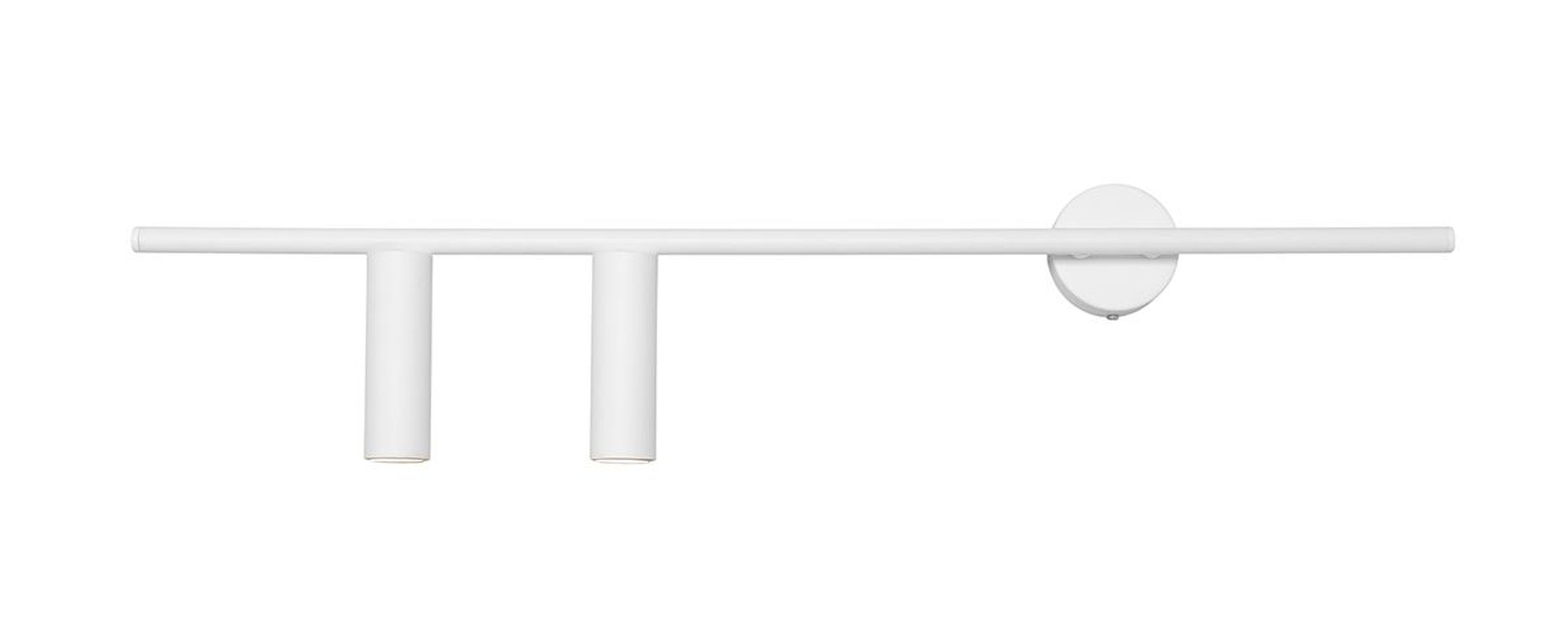 Applique blanche Métal Cylindre GU10 H:17 cm 2 flammes