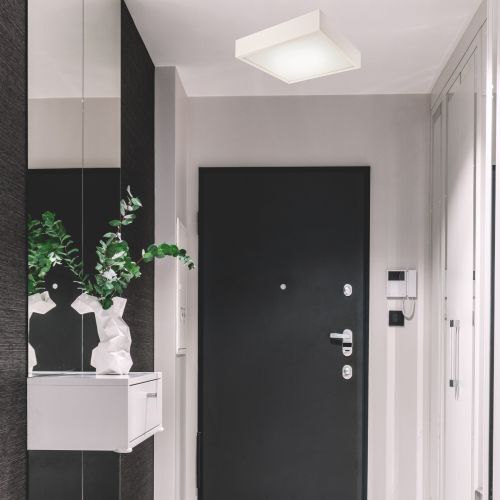 Plafonnier Blanc Bois Salon carré