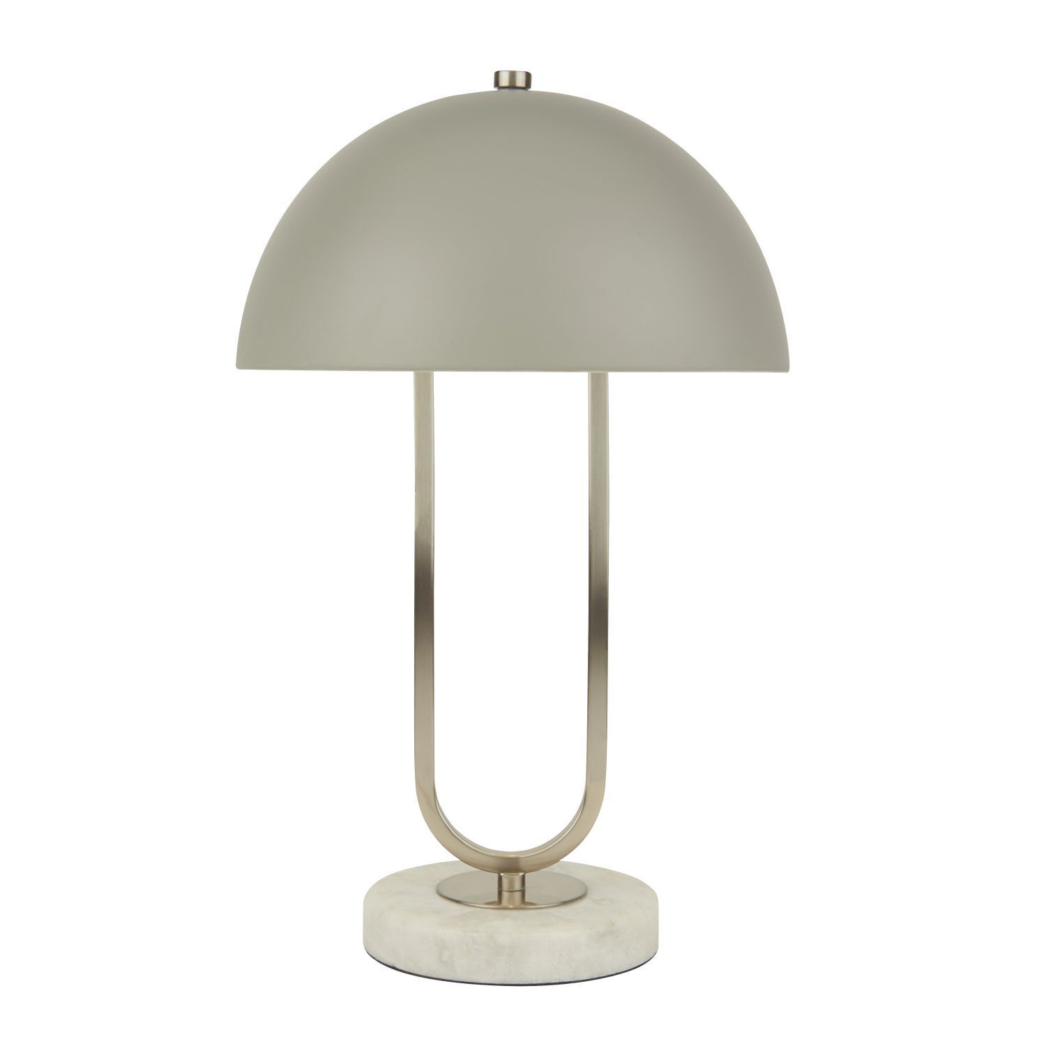 Lampe de table Gris Blanc 40,5 cm de haut Ø 25 cm G9 Métal