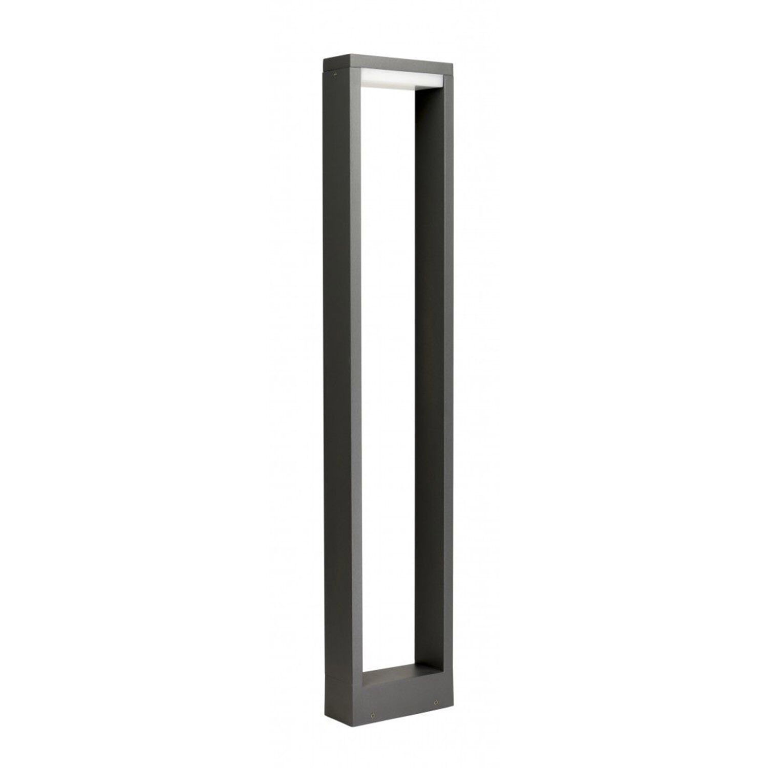 Lampe d'allée LED carrée IP54 80cm anthracite 4000K