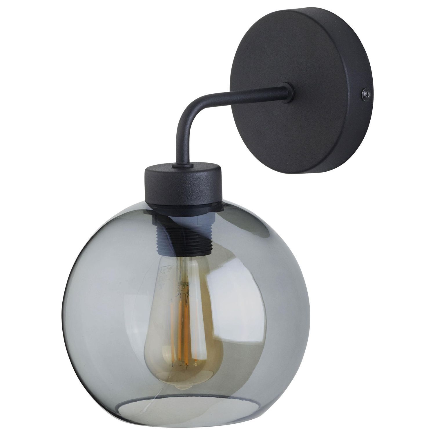 Applique murale en graphite noir Lampe de couloir KALETE E27