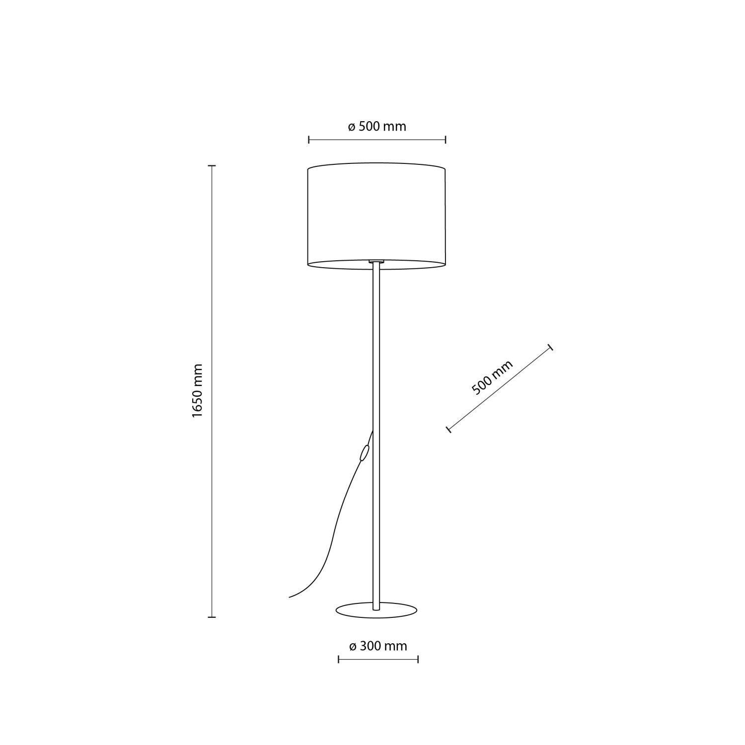 Lampadaire 165 cm Ø 50 cm Métal Jute E27 MARINUS