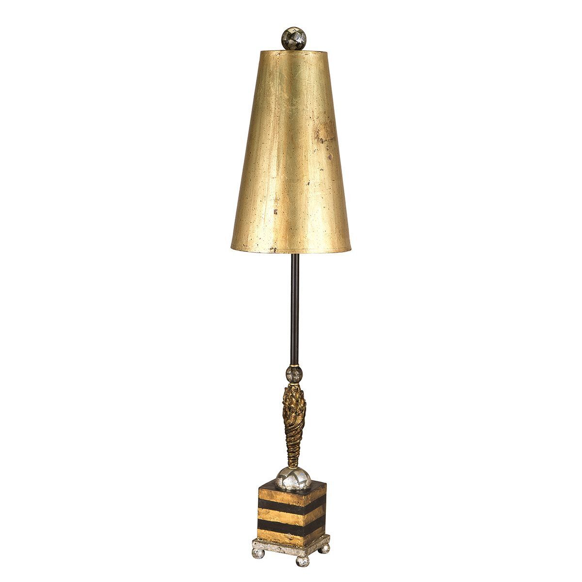 Lampe de sol design or 102 cm salon CORALYN