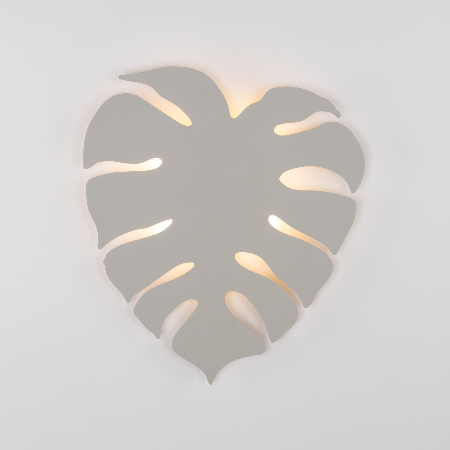 Applique blanche lumière indirecte métal H : 54 cm 4x G9 feuille