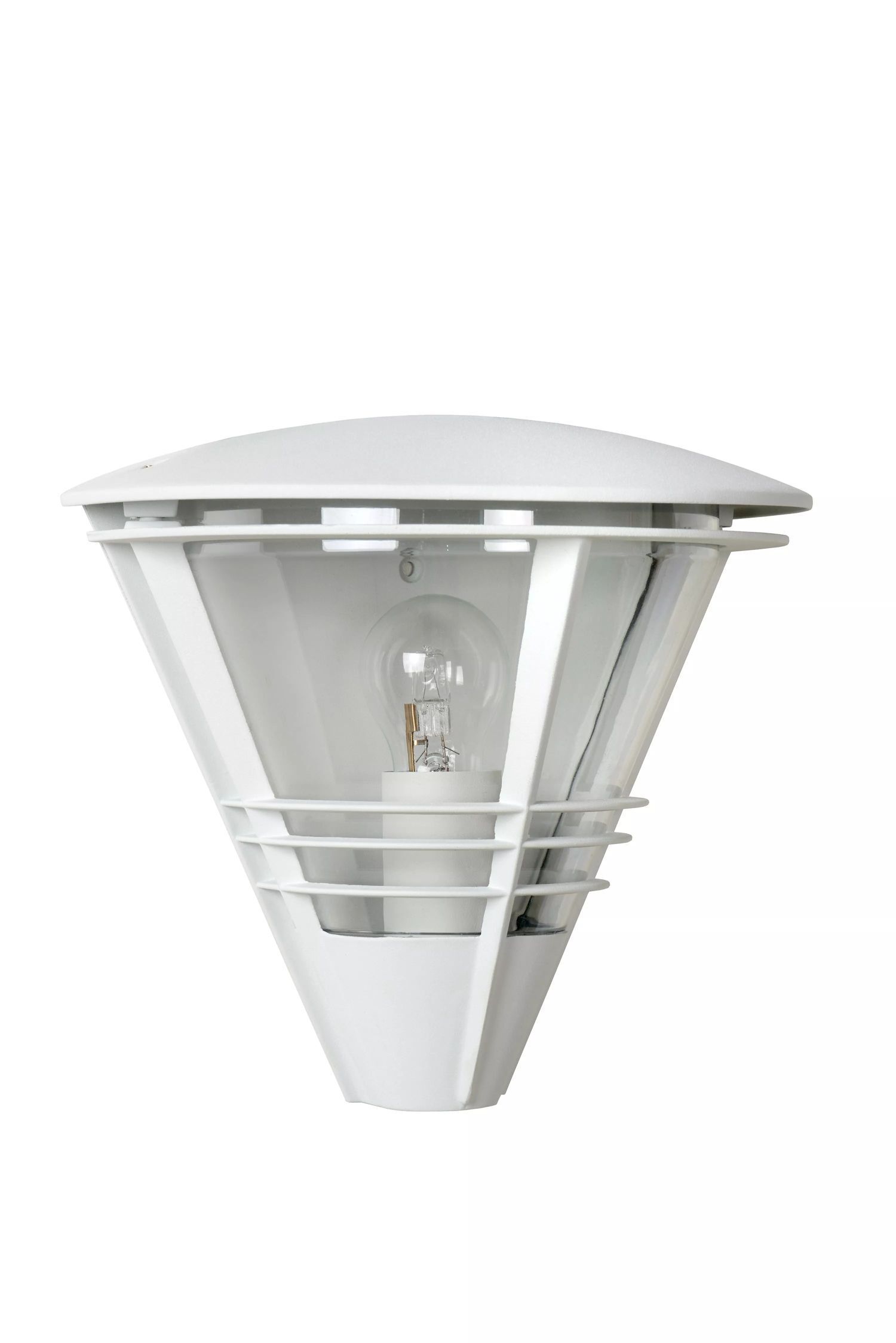 Applique extérieure aluminium blanc IP44 E27 P:27 cm