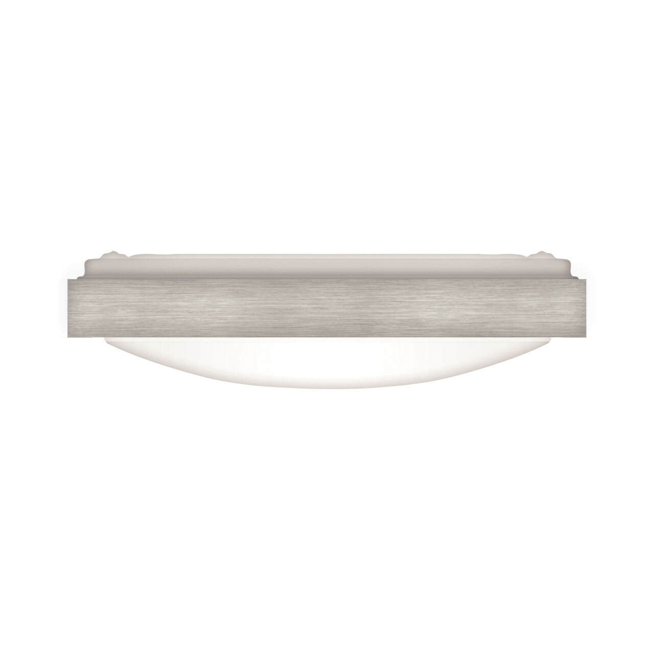 Wandleuchte, LED-Leuchte, Brushed-Nickel, Kunststoffgehäuse, Schutzglas-Design