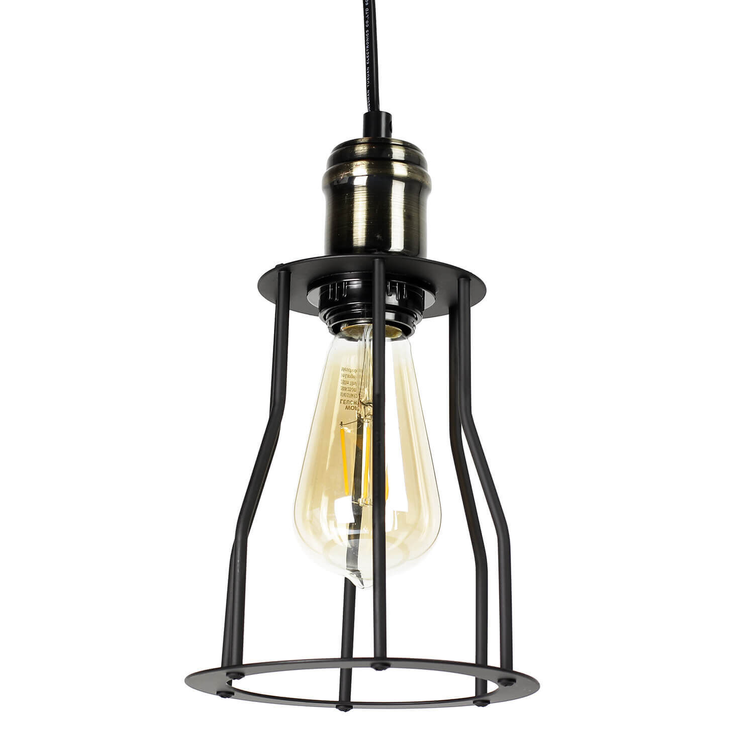Suspension DURHAM en cuivre E27 design industriel Lampe, Leuchte, Kronleuchter