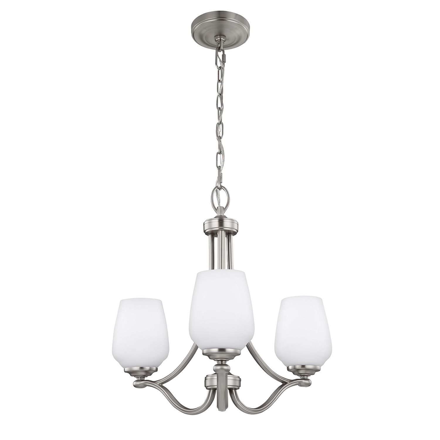 Lustre avec abat-jour Blanc Nickel E27 Verre Métal