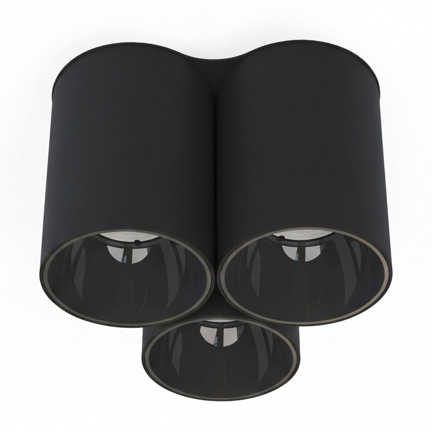 Spot à poser Lampe noire 3 flammes GU10 Moderne