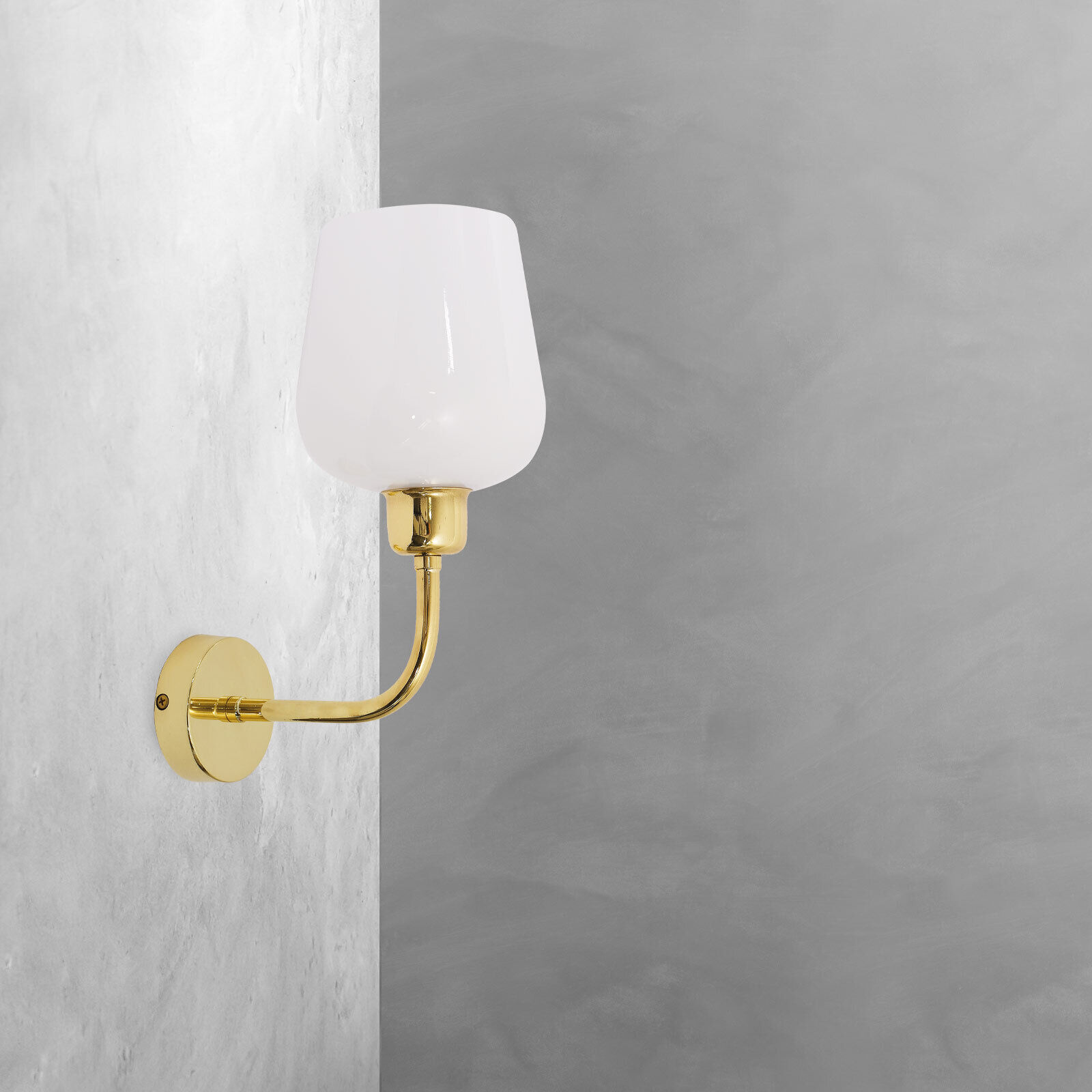 Applique salle de bain H : 28,5 cm laiton verre E27 TALIS Lampe