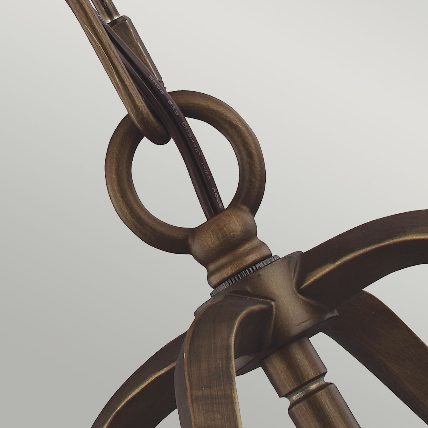 Lampe à suspendre Métal Vintage Rustique en laiton antique