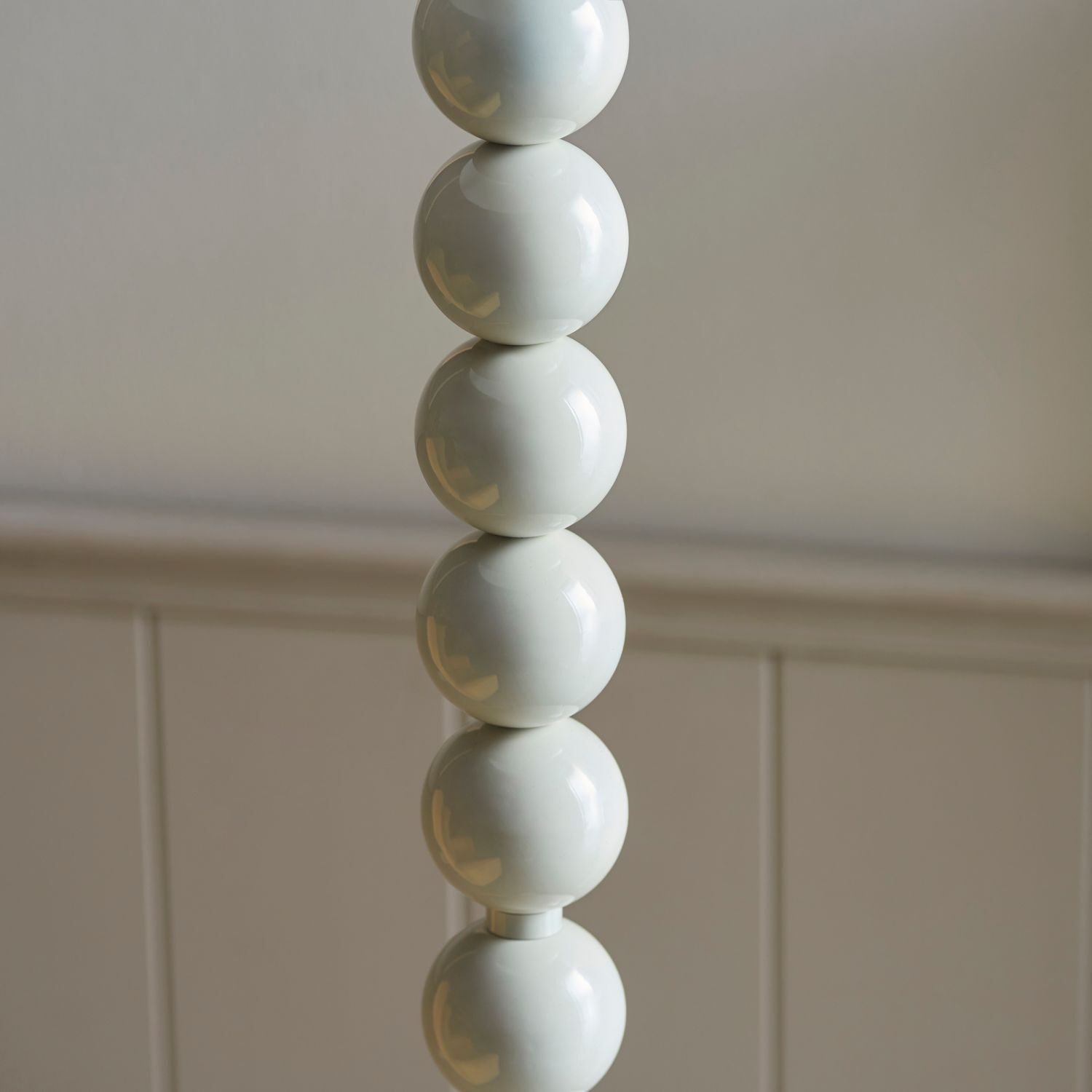 Lampadaire Tissu Métal 154 cm Crème Gris E27 à motifs