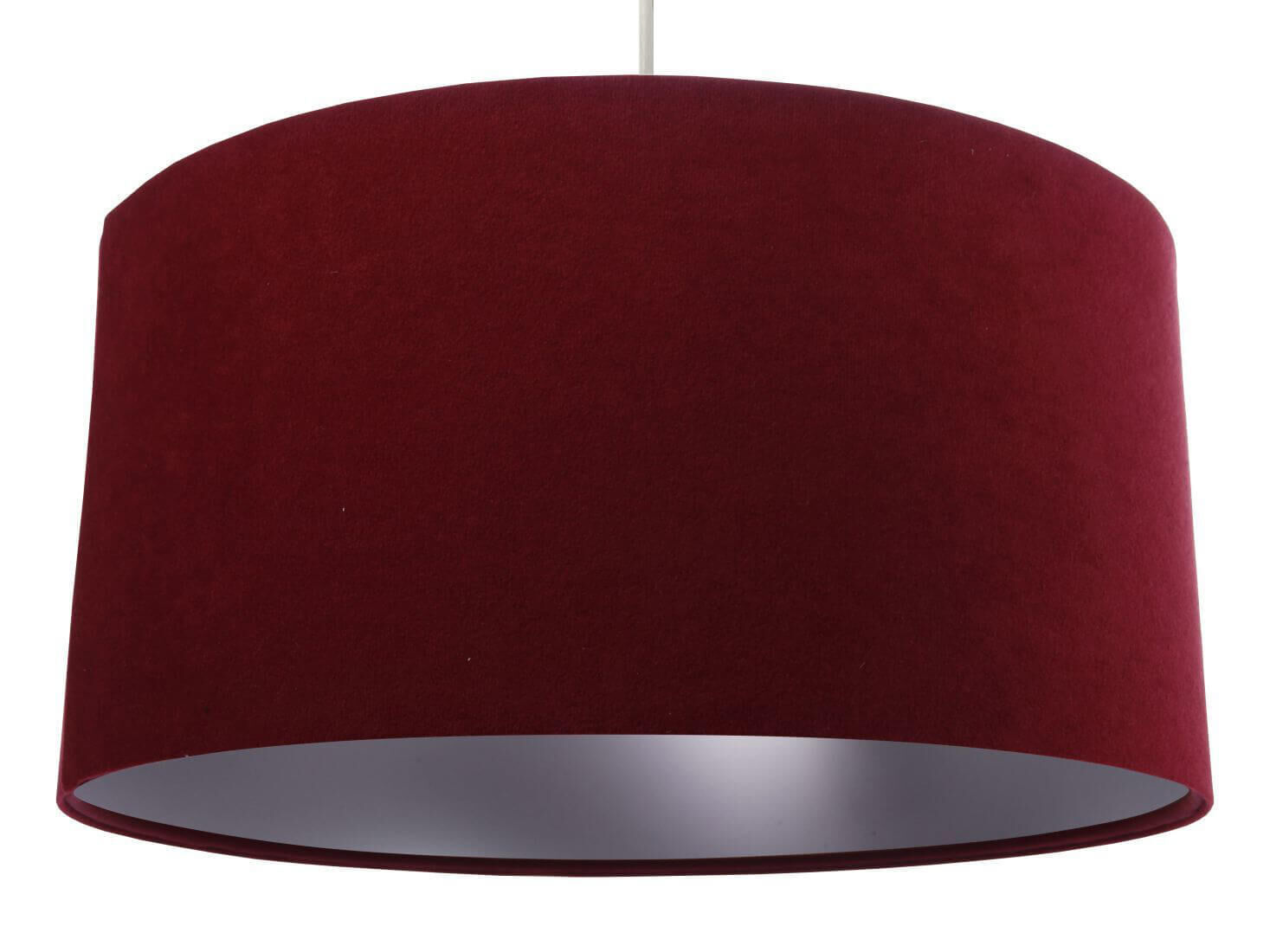 Lampe à suspendre AIMEE Rouge Argent Ø40cm Rétro ronde Table à manger