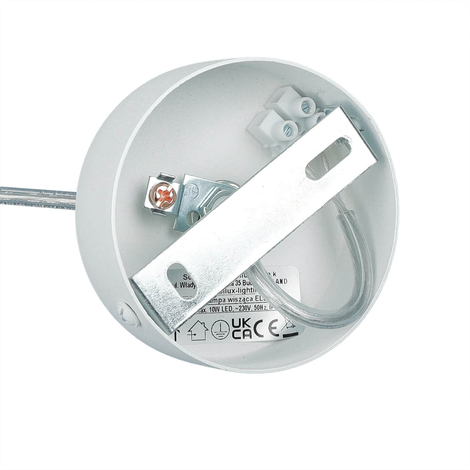 Suspension en céramique blanche à peindre Ø 7,5 cm étroit