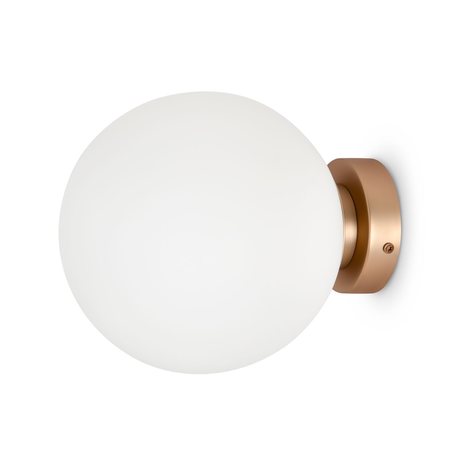 Lampe de miroir métal verre Ø 20 cm en or blanc E14