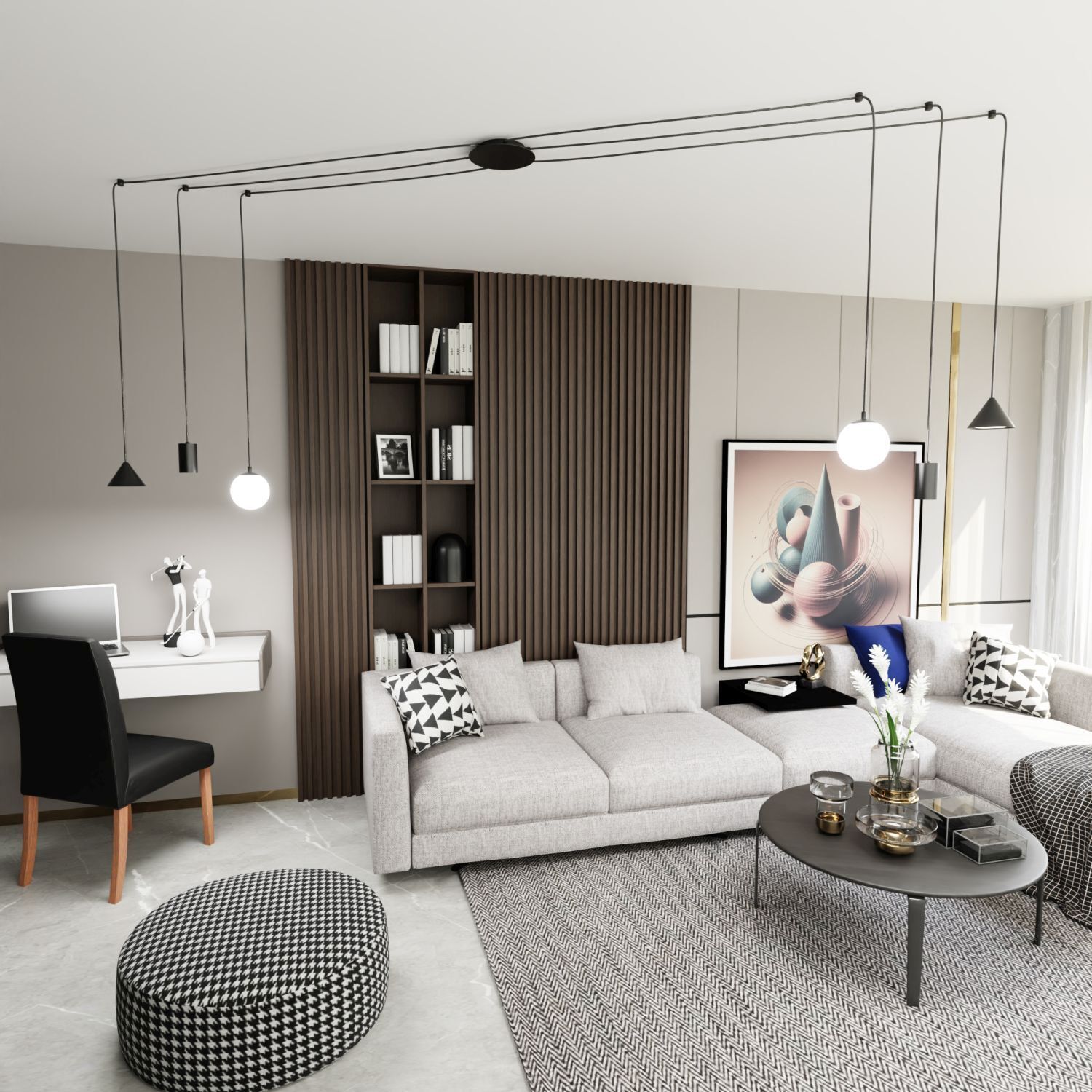 XXL Lampe à suspendre Spider Métal Verre flexible stylé