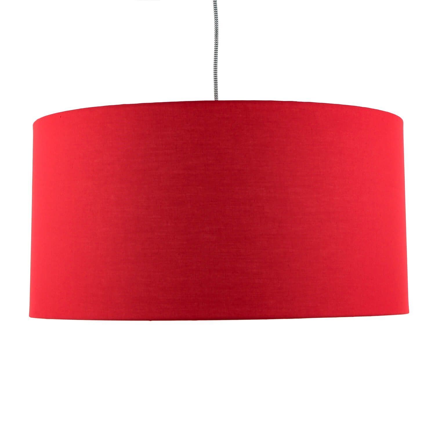 Tissu Abat-jour pour lampe à suspendre Lampadaire 60 cm Rouge