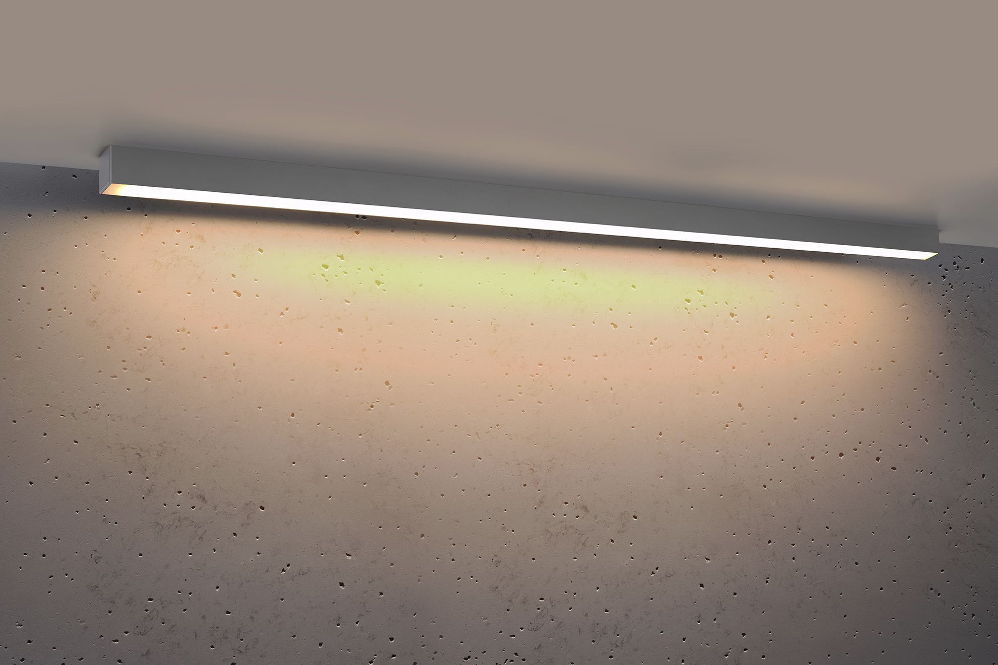 Plafonnier LED gris 3000 K 3640 lm faible éblouissement 150 cm