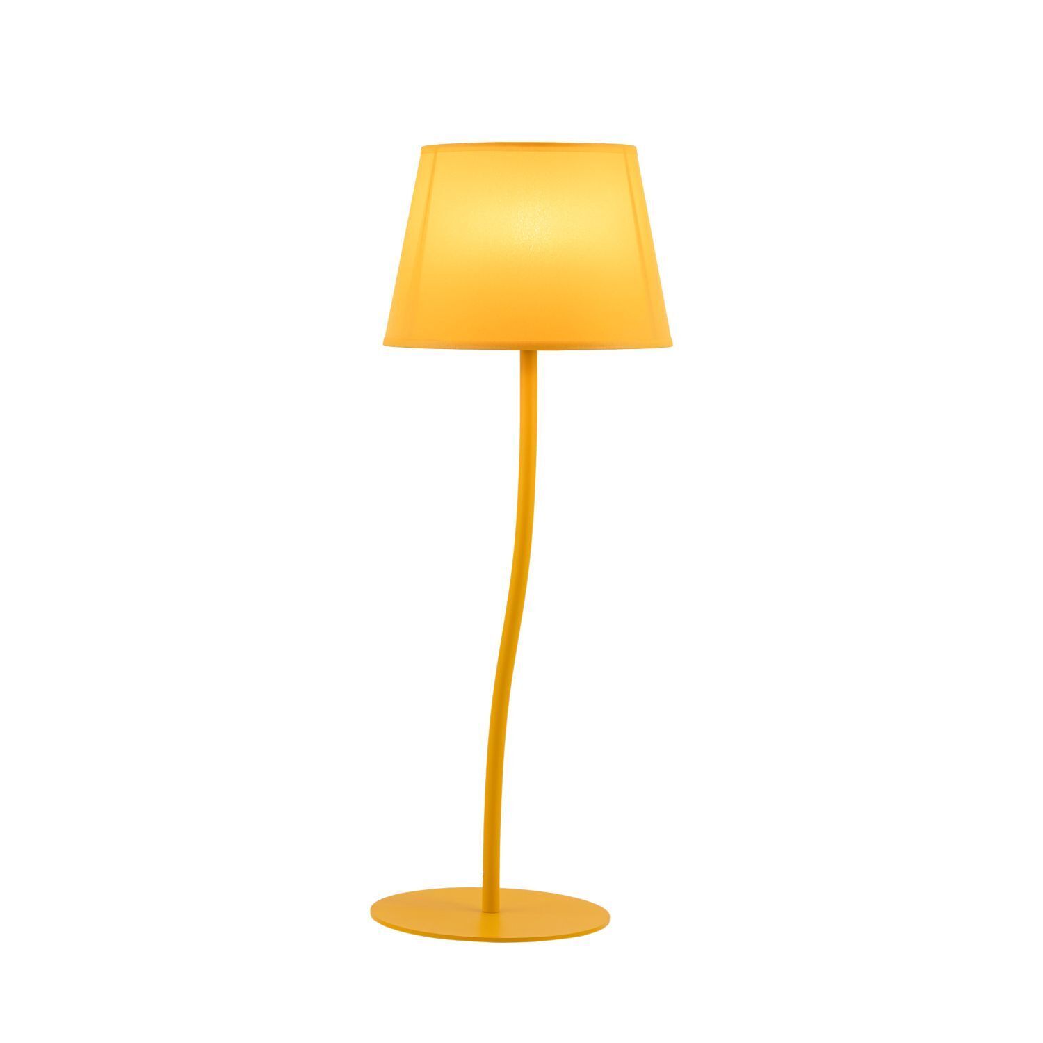 Lampe de table Enfants Tissu Métal E27 petit H : 37 cm Jaune