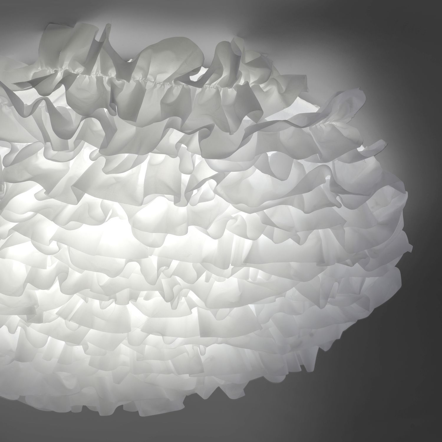 Plafonnier LED Tissu Blanc rond Ø75 cm 2700-5000 K Lampe, Blume, Pflanze, Rose