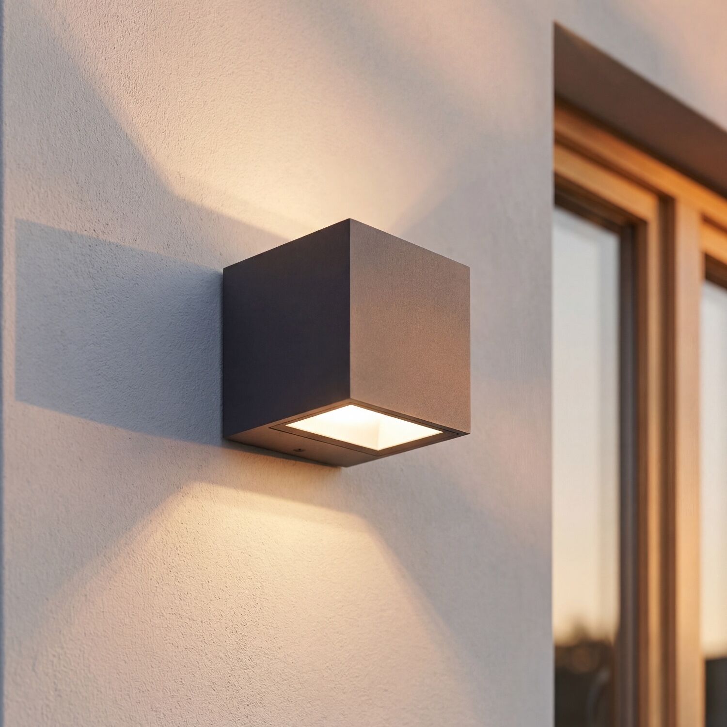 Wandleuchte, Außenleuchte, Kubus, Wandlampe, Beleuchtung