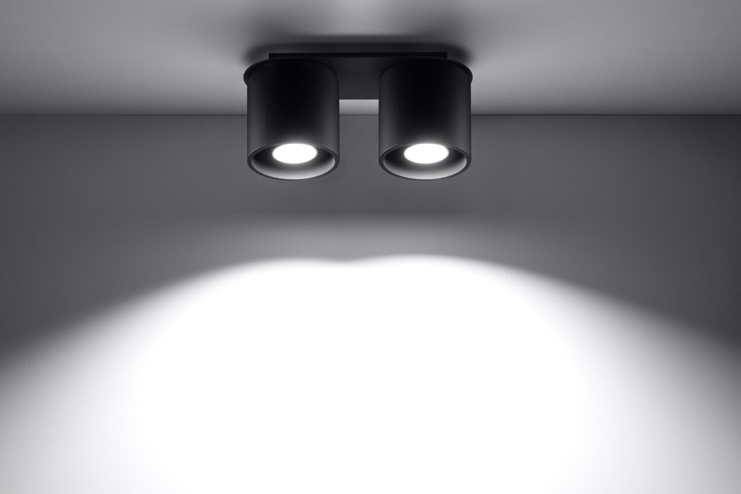 Plafonnier RODA en noir 2-flmg