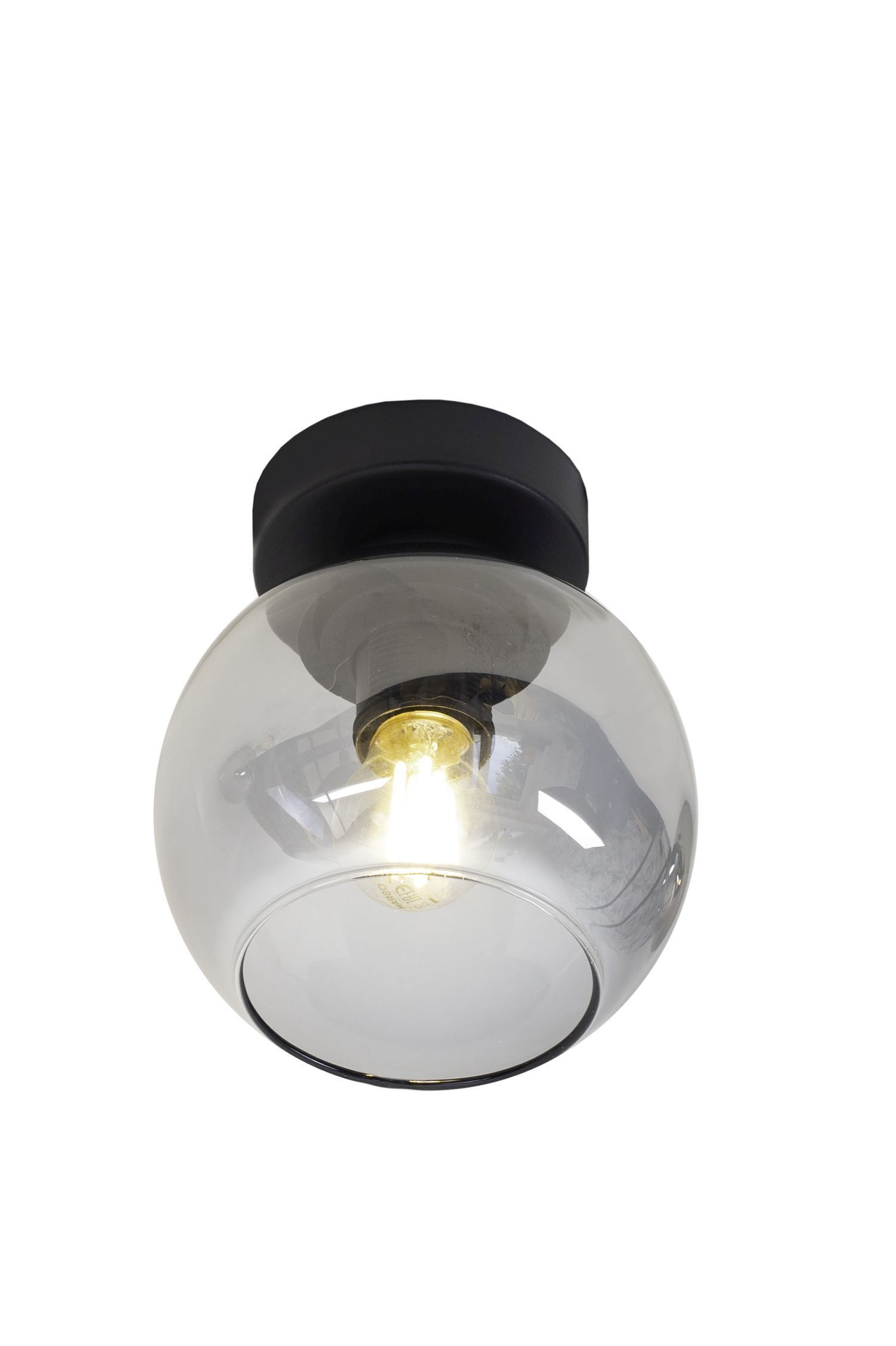 Glühbirne, Wand- oder Deckenleuchte, Kugel-Lampe, LED-Lampe, sichtbare Glaskuppel