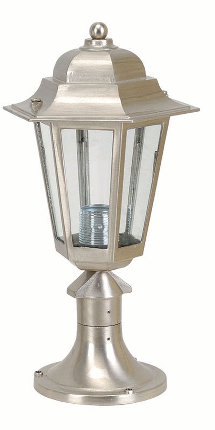 Lampe de jardin résistante aux intempéries en nickel rustique H:38cm