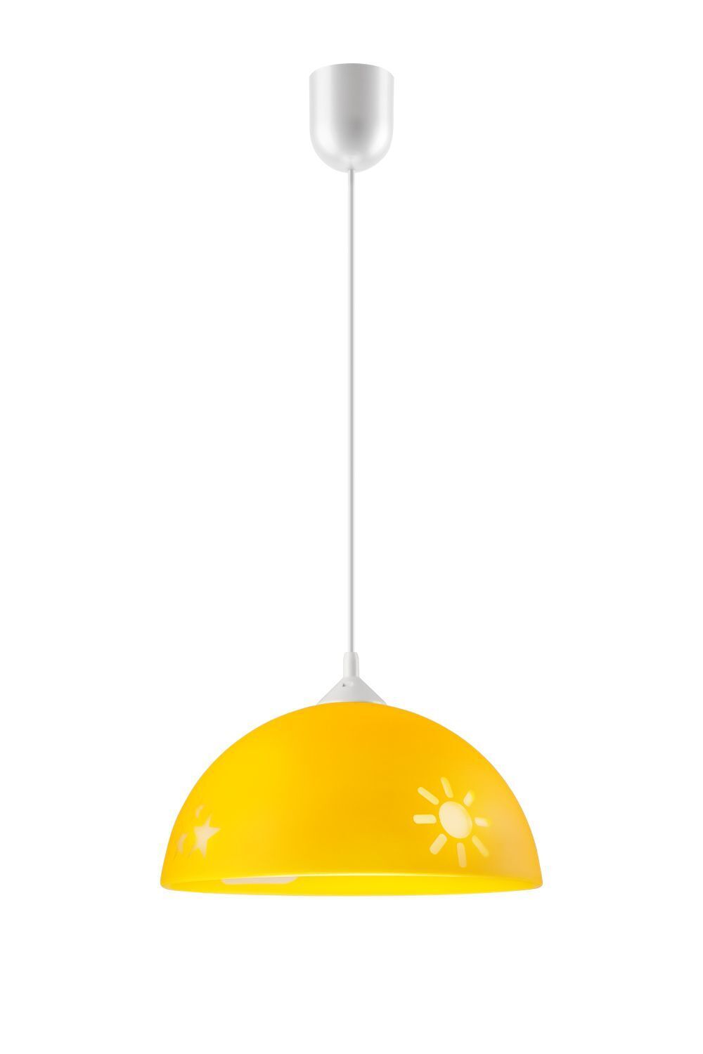 Suspension Couleur Lampe pour enfants Jaune Plastique