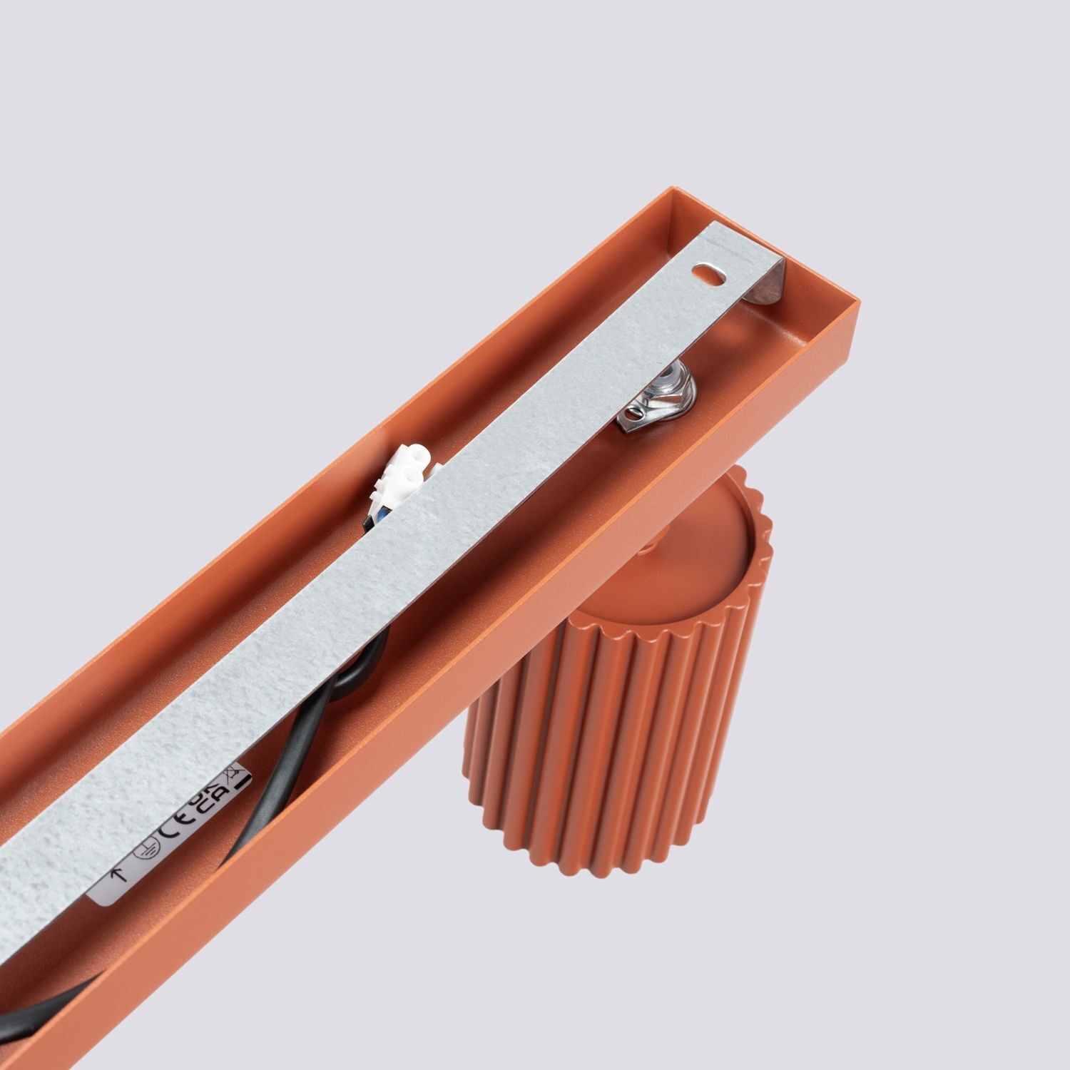 Deckenstrahler GU10 3-flammig Rot L:45 cm verstellbar