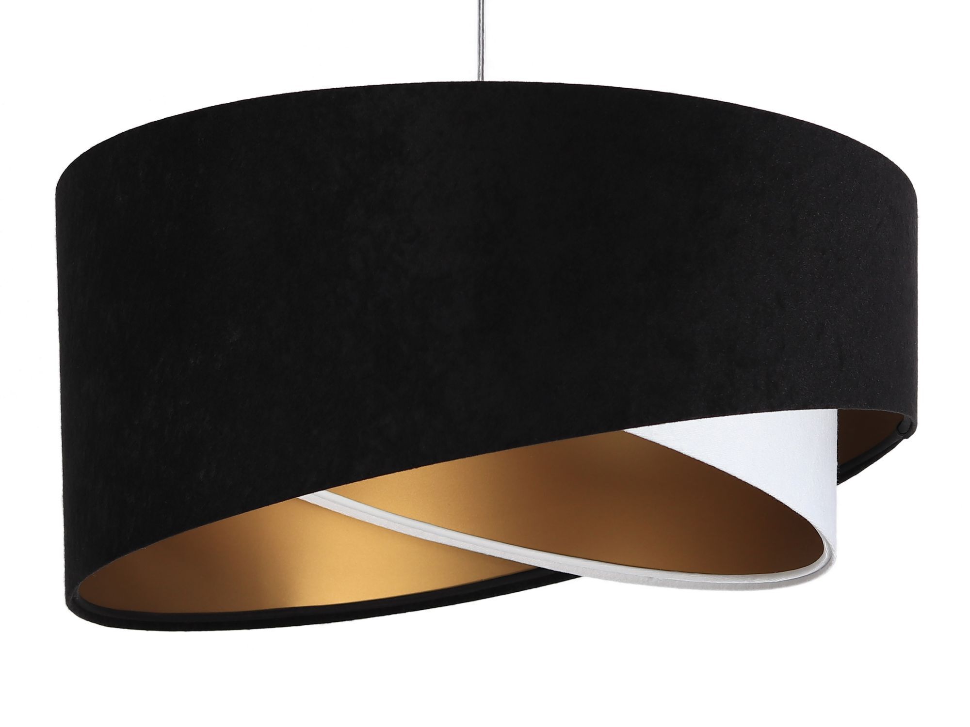 Suspension Noir Blanc Or Ø50cm Table de salle à manger Lampe, Deckenleuchte