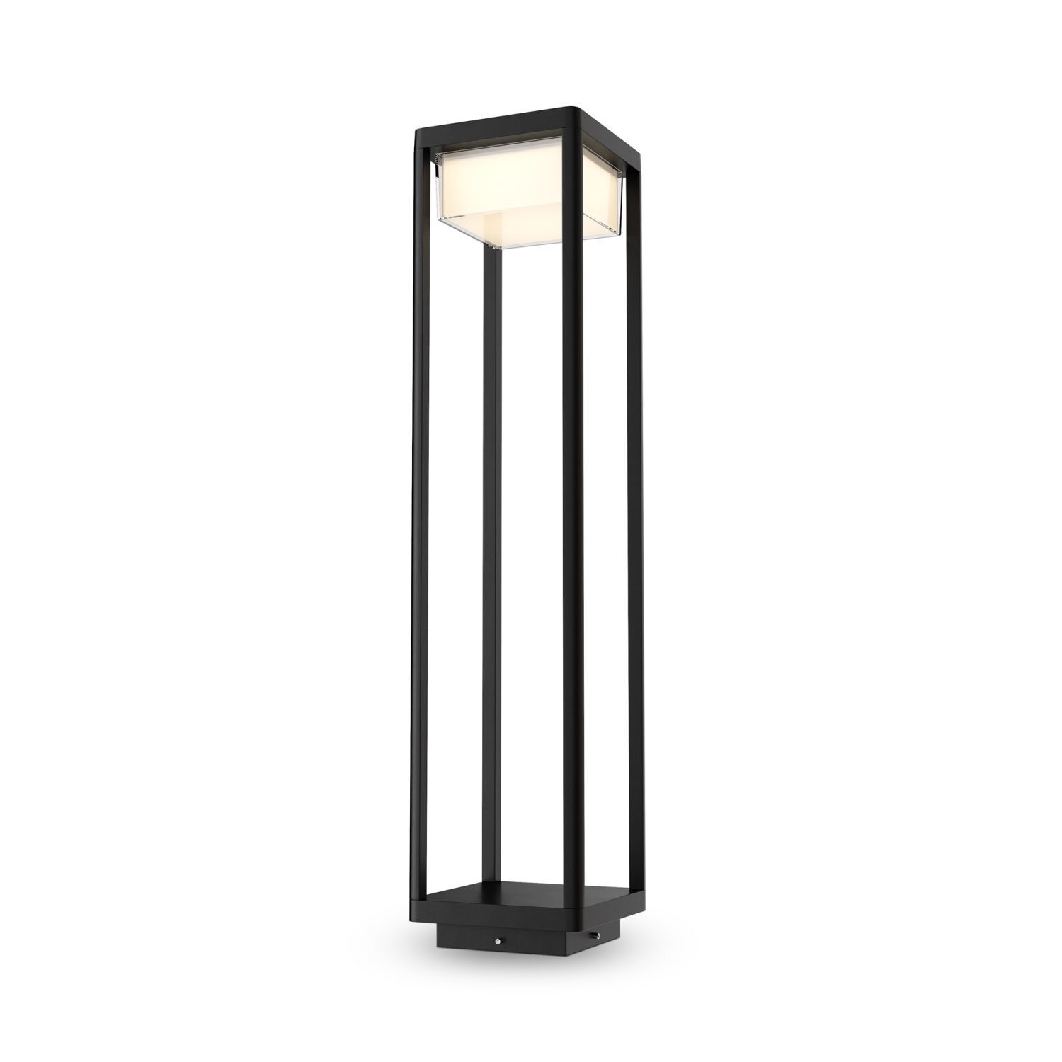 Lampadaire LED extérieur aluminium verre IP65 hauteur 80 cm