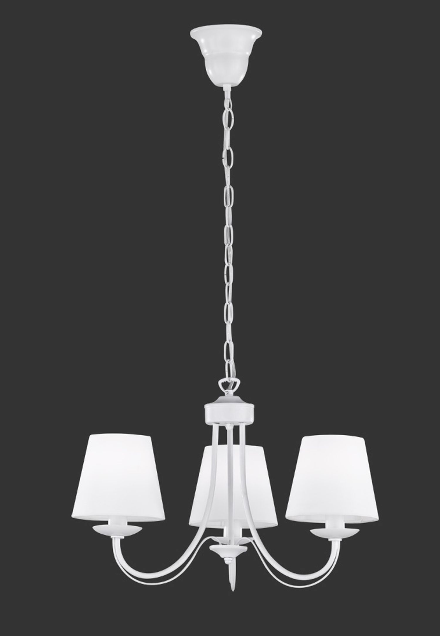 Lustre confortable tissu métal tissu E14 3-flmg Leuchter, Lampe