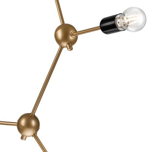 Lampe à suspendre en métal doré 3xE27 Lampe de salon
