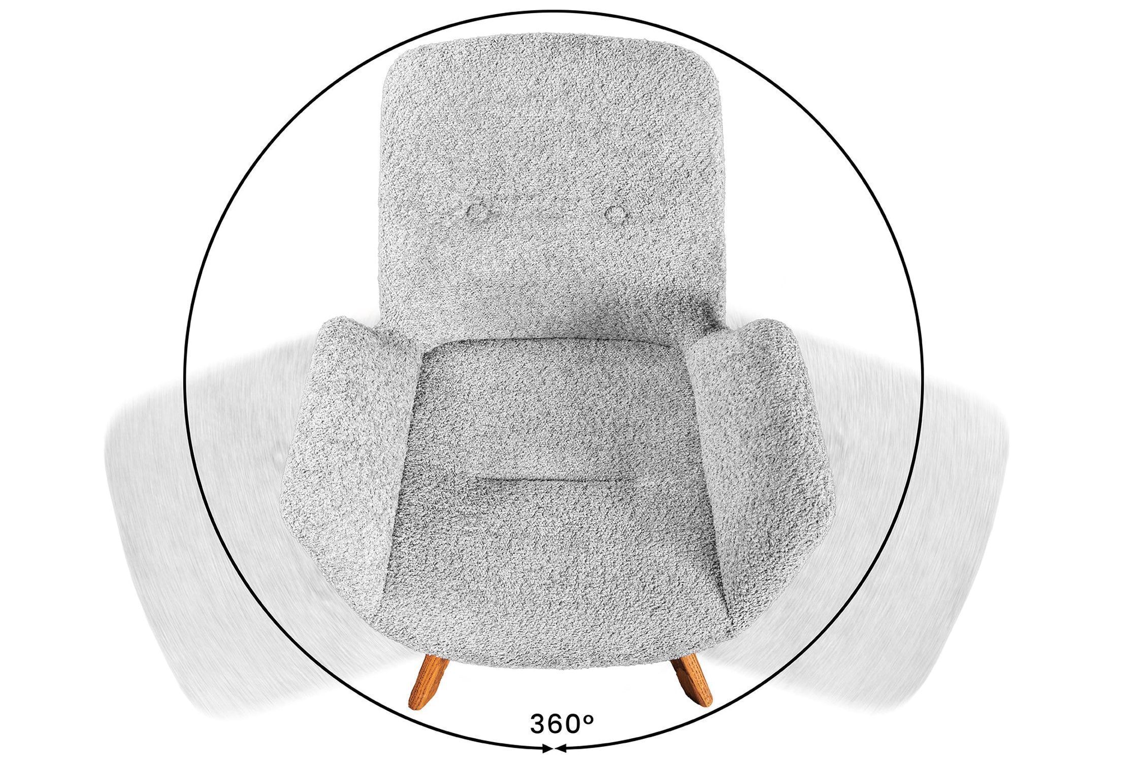 Chaise de salle à manger Gris Scandinave en bois bouclé Moebel, Stuhl, Sessel